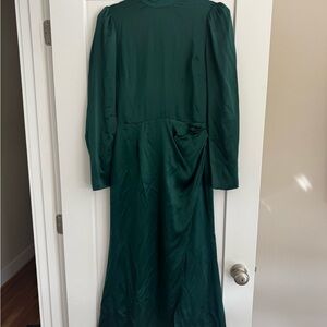 Reformation Green Silk Dress